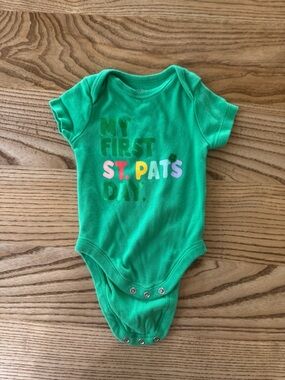 Old Navy Green "My First St. Pats Day" Baby One-Piece Bodysuit